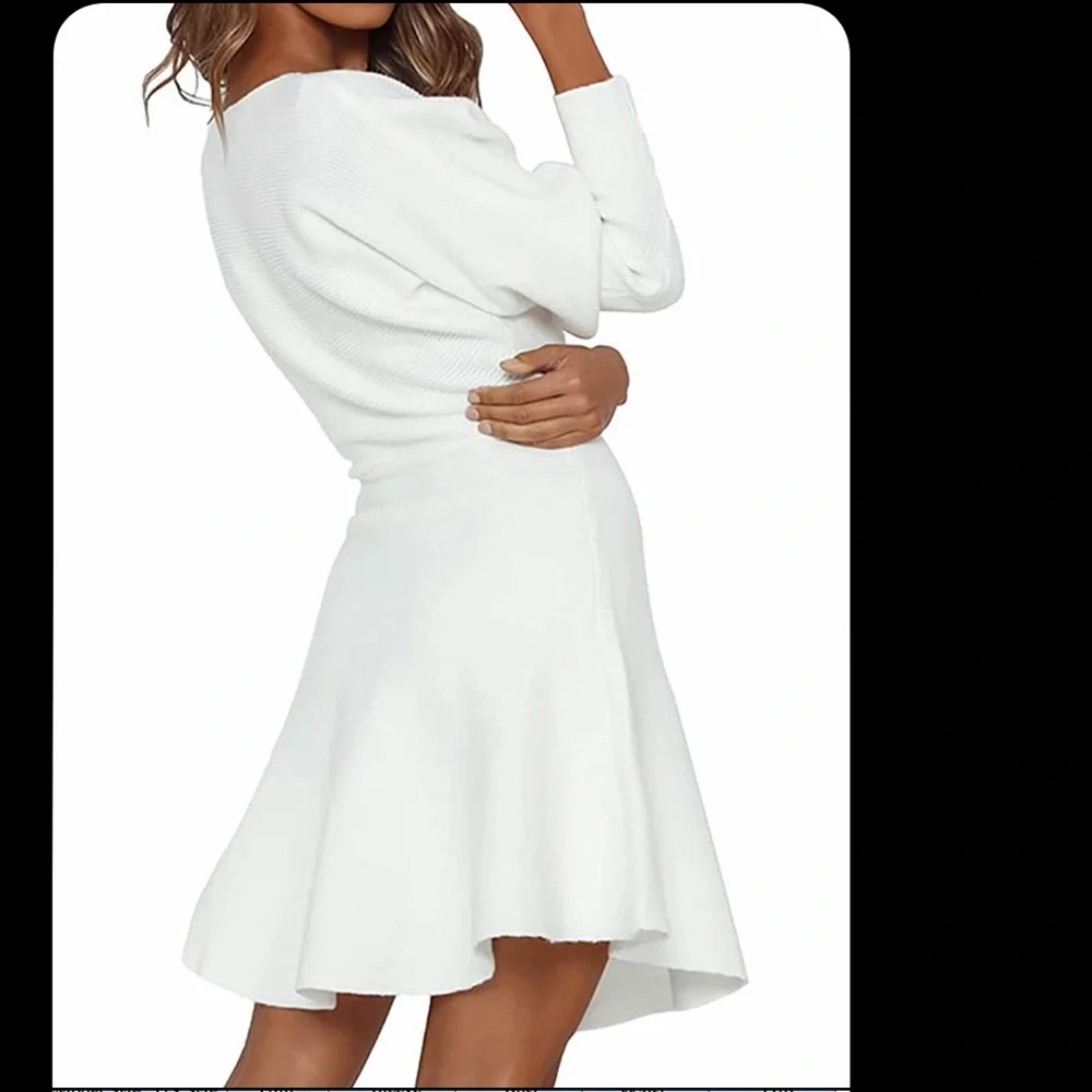 Long Sleeve Sweater Wrap Dress - Picture 10 of 13
